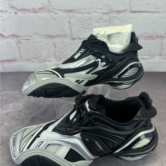 Balenciaga Sneakers Women’s Black and White Tyrex Shoes NEW 6 - Picture 3 of 12